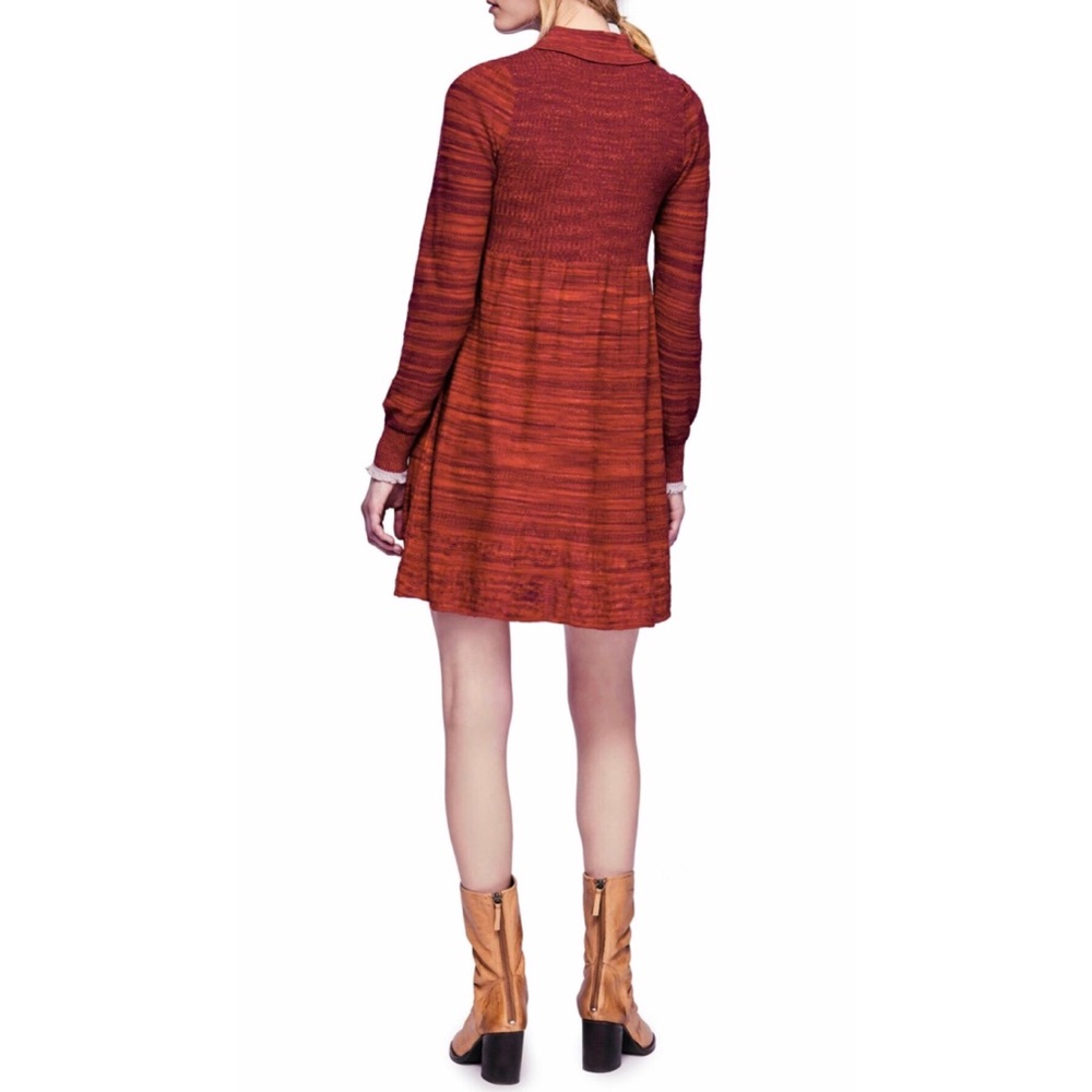 Free People Rain or Shine Space Dyed Dress Sz L - Picture 2 of 8